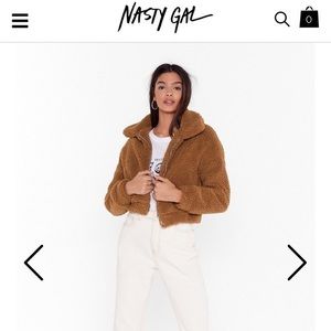 Nasty gal teddy crop jacket